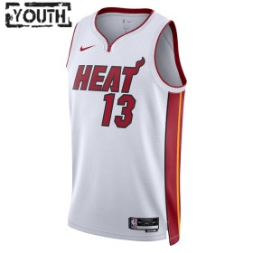 Miami Heat Bam Adebayo 13 Nike 2022-23 Association Edition Valkoinen Lasten Pelipaidat Swingman